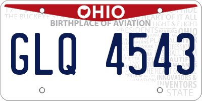 OH license plate GLQ4543