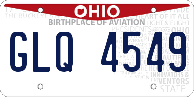 OH license plate GLQ4549