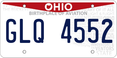 OH license plate GLQ4552
