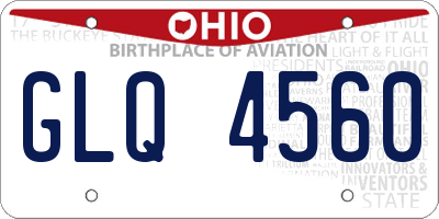 OH license plate GLQ4560
