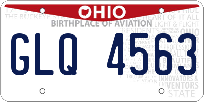 OH license plate GLQ4563