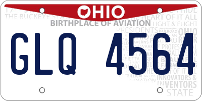 OH license plate GLQ4564