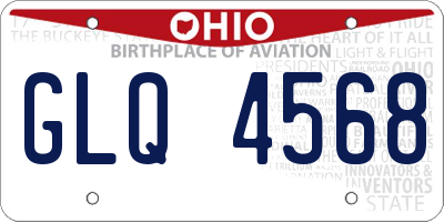 OH license plate GLQ4568