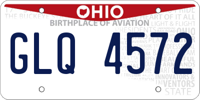 OH license plate GLQ4572
