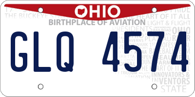 OH license plate GLQ4574