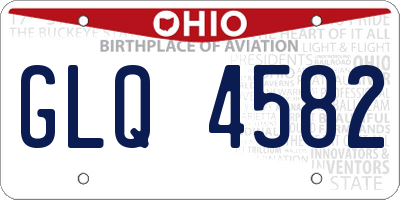 OH license plate GLQ4582