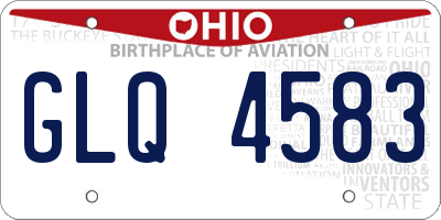 OH license plate GLQ4583