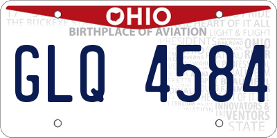 OH license plate GLQ4584