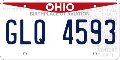 OH license plate GLQ4593