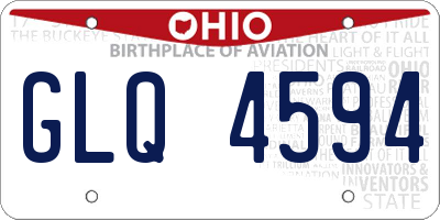 OH license plate GLQ4594