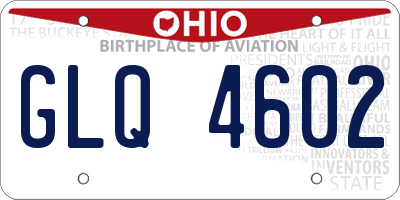 OH license plate GLQ4602