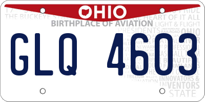 OH license plate GLQ4603
