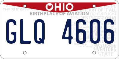 OH license plate GLQ4606