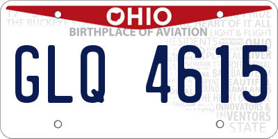 OH license plate GLQ4615