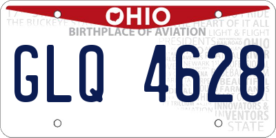 OH license plate GLQ4628