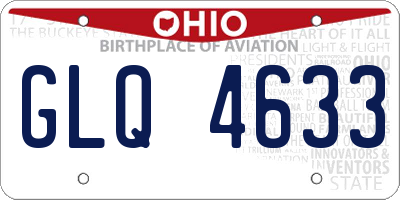 OH license plate GLQ4633