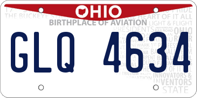 OH license plate GLQ4634