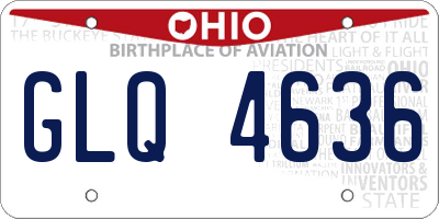 OH license plate GLQ4636