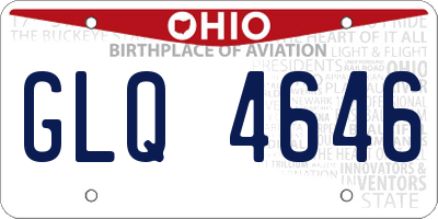 OH license plate GLQ4646