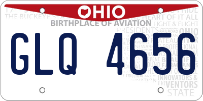 OH license plate GLQ4656