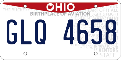 OH license plate GLQ4658