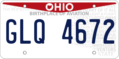 OH license plate GLQ4672