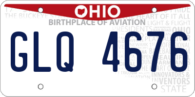 OH license plate GLQ4676