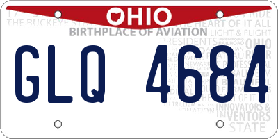 OH license plate GLQ4684
