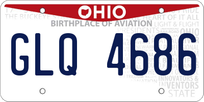 OH license plate GLQ4686