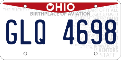 OH license plate GLQ4698