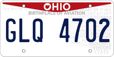 OH license plate GLQ4702