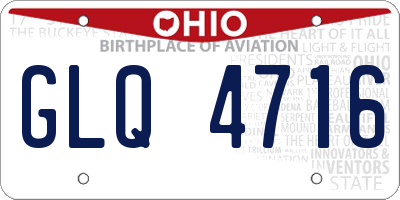 OH license plate GLQ4716