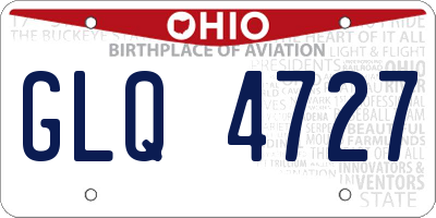 OH license plate GLQ4727