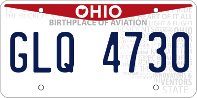 OH license plate GLQ4730