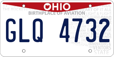 OH license plate GLQ4732