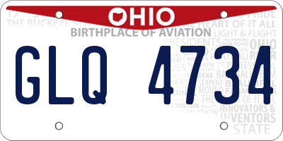 OH license plate GLQ4734