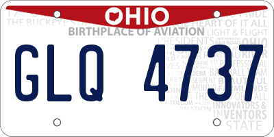 OH license plate GLQ4737