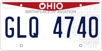 OH license plate GLQ4740