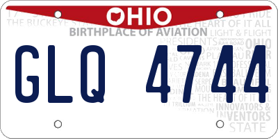OH license plate GLQ4744