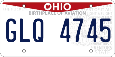 OH license plate GLQ4745