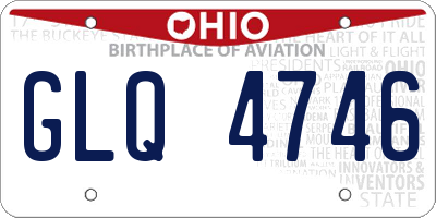 OH license plate GLQ4746
