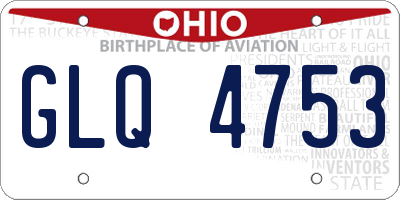 OH license plate GLQ4753