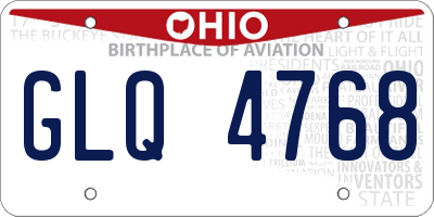 OH license plate GLQ4768