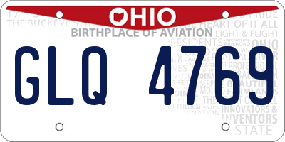 OH license plate GLQ4769