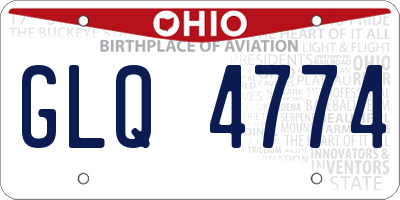 OH license plate GLQ4774