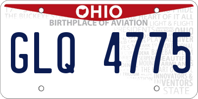 OH license plate GLQ4775