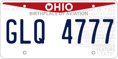 OH license plate GLQ4777