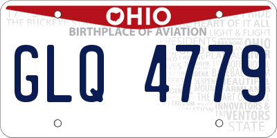 OH license plate GLQ4779