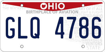 OH license plate GLQ4786