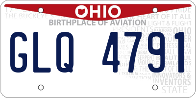 OH license plate GLQ4791